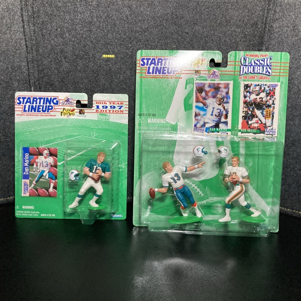 2 - 1997 Dan Marino Starting Lineup‎ Dolphins Bob Griese Classic Double NFL
